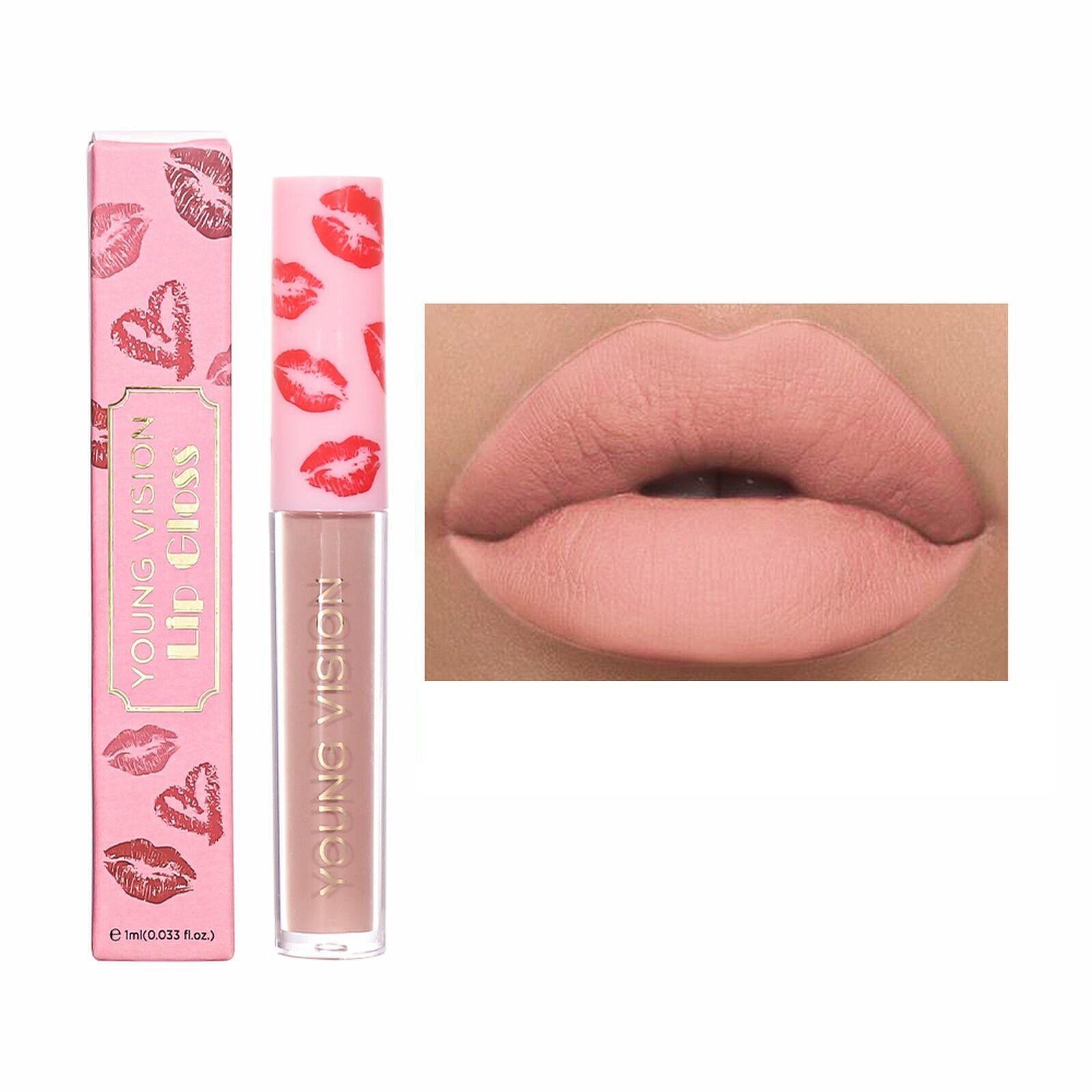 

Сексуальный увлажняющий длительный матовый блеск для губ Помада Прочный износ с антипригарным покрытием One Size