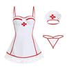 Sexy Lingerie Badydoll Nurse Uniform Cosplay Porno Costume Hot Women Erotic Lace Slip Dress Bra Pad Underwear Sex Role-Playing