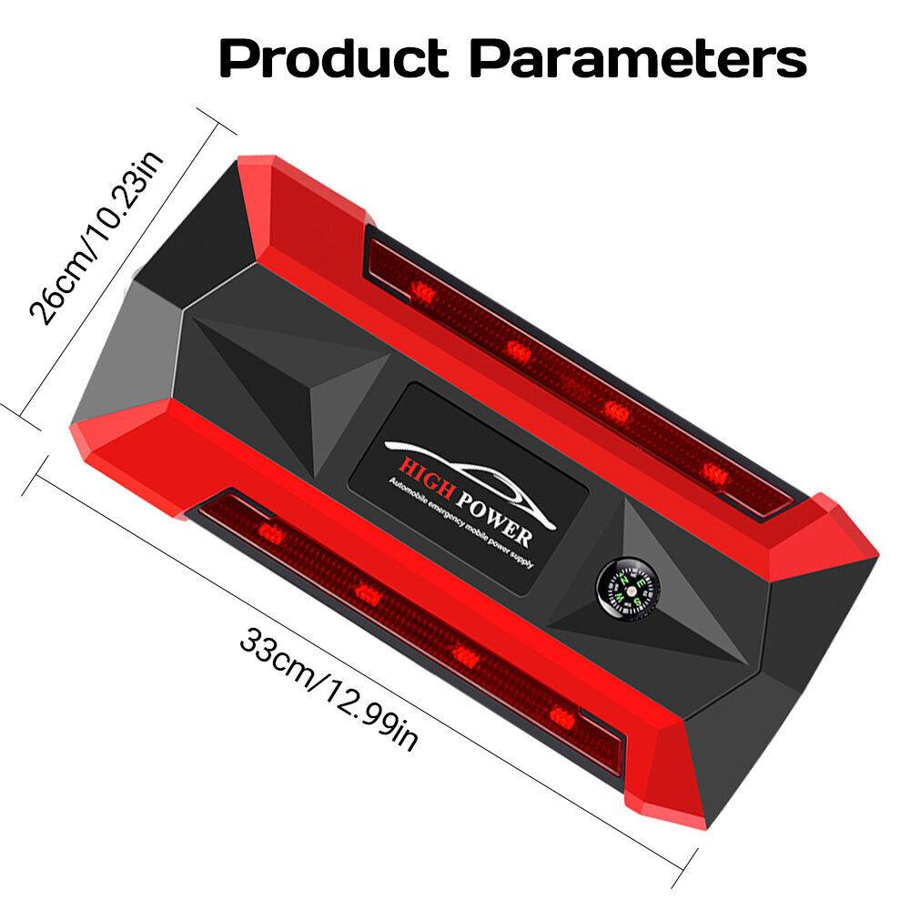 600A Car Jump Starter 89800mah Power Bank Car Battery Charger Booster Starter Device with Air Pump Automotive Tyre Inflator