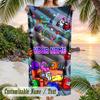 Among Us Beach Towel, Personalized Custom Text, Quick Dry Soft Large Towel For Swimming Pool Travel