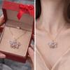 Y2K Crystal Heart Crystal Heart Necklace Sweet Elegant Style Sphere Necklace  Valentines Day Gift