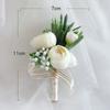 Simple Bridal Corsage Elegant Artificial Flower Bud Corsage  For Wedding Birthday Bridal Décor
