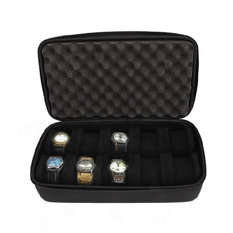 10 Steckplätze Schmuck Uhren Reiseetui Organizer Münztasche Armbanduhrbox Wasserdichte Tragbare Aufbewahrungsbox Stoßfeste Beutel