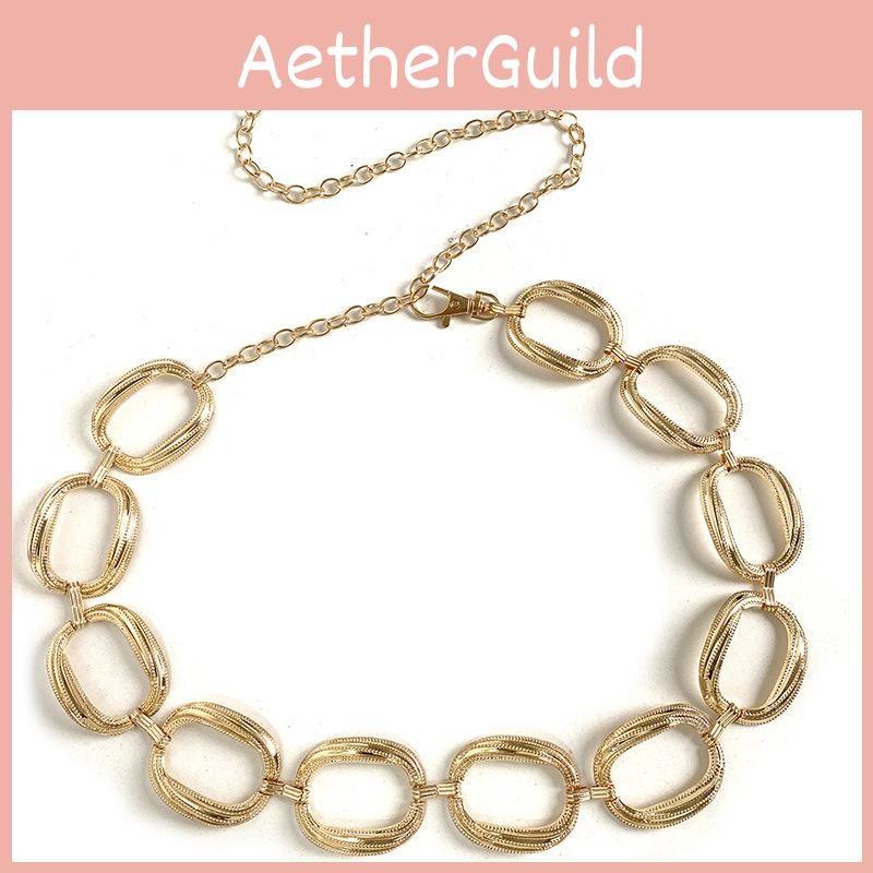 Fashion Chain Waist For Women With Metal Geometric Pattern And Style Classic