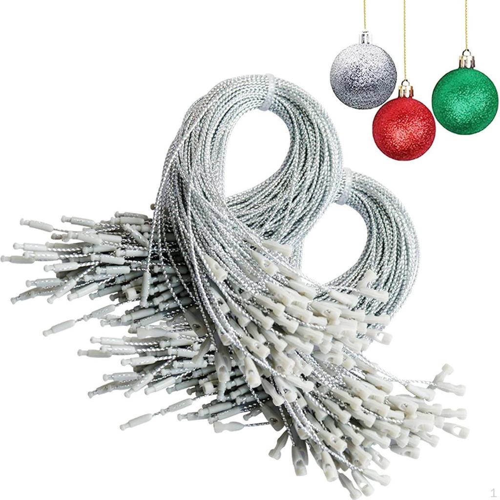 200 Christmas Bauble Hangers, Pre-cut for Hanging Tree Baubles