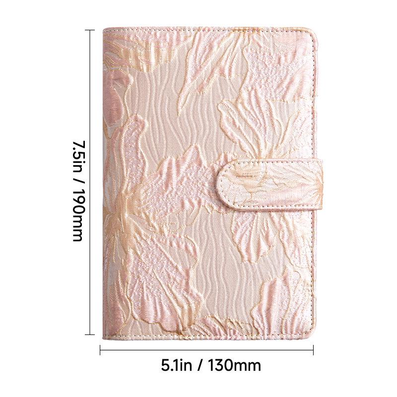 Creative A6 Loose-leaf Notebook with Zipper Bag - Macaron Floral Cash Budget Planner