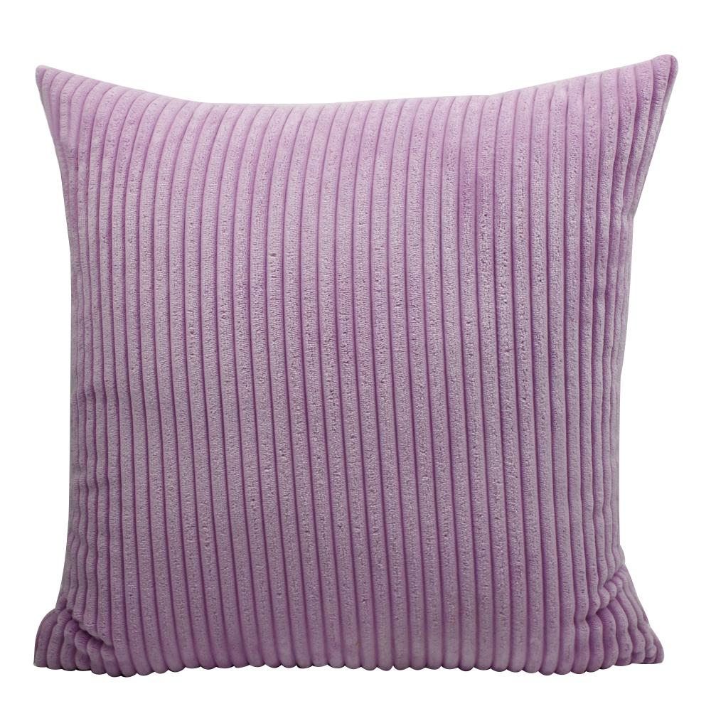 Supersoft Corduroy Cushion Cover Solid Striped Throw Pillow Covers Decorative Pillow Case for Sofa Bed Living Room Decoration