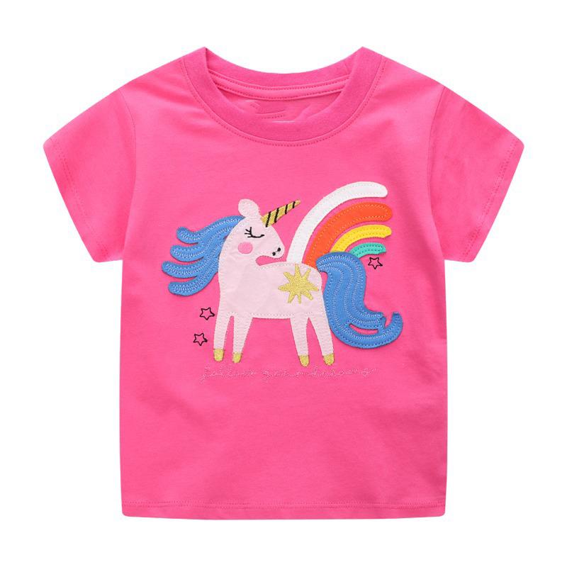 Little maven 2026 Summer Cartoon Unicorns Prints Children t-shirts New Baby Boys Girls Shirts Tops Clothes Kids Clothes
