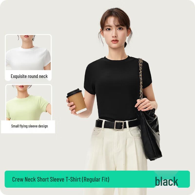 

Women s Modal Cotton Slim Fit Short Sleeve Base Layer T-Shirt XL