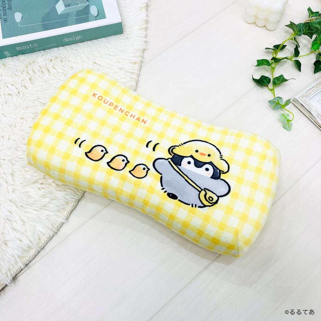 MORIPiLO Morishita polštář z paměťové pěny Koupen-chan 15x30cm Opěrka pasu Opěrka zad Vycpaný polštářek na hračky žlutá 4621078