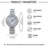 Women Watch / Stainless Steel Jewelry Bracelet with Quartz Watch / Rhinestone