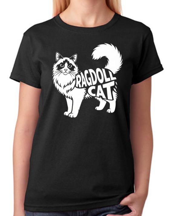 Ragdoll Cat Graphic Illustration Ladies T-Shirt Cute Feline Lover Tee 2XL
