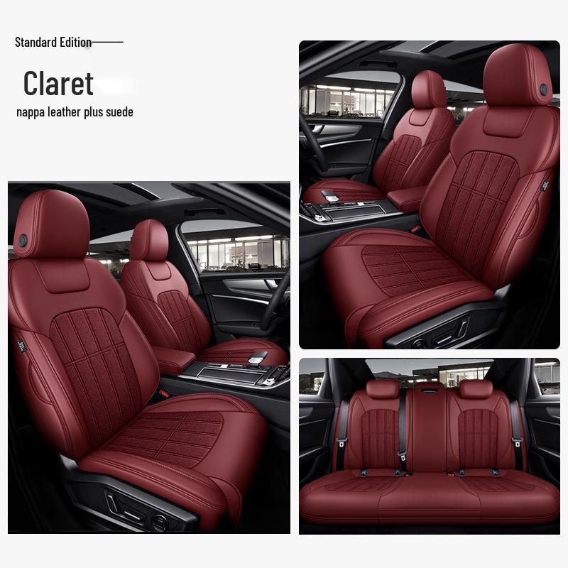 Universal Suede Car Seat Cover: Full Coverage, Ventilated, All-Season Cushion