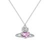 1 Pezzo Collana da Donna Collana Saturno di Alto Senso Catena Collo Temperamento Lusso Leggero Collana alla Moda Gioiello per Donne