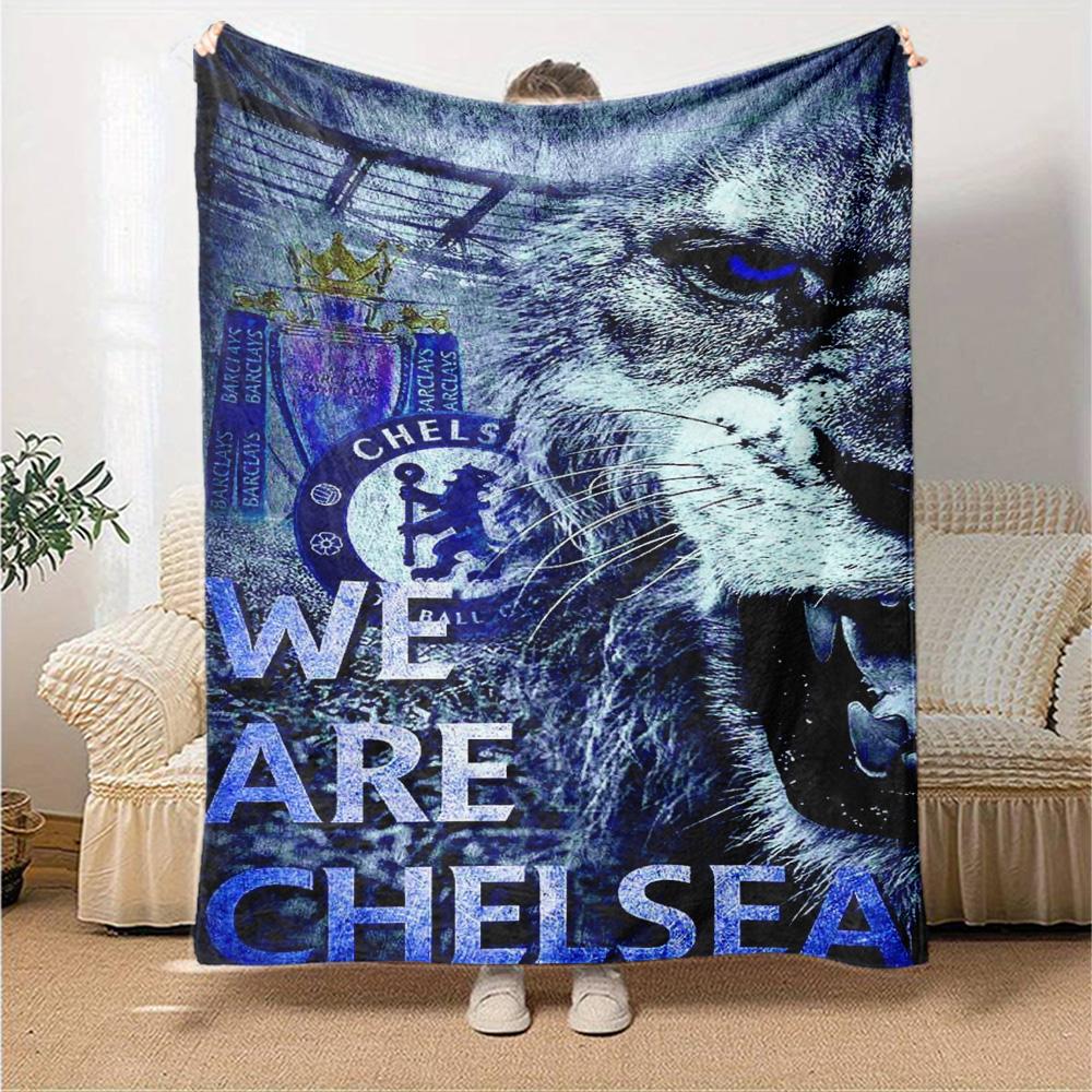 Chelsea Fc Football Player Blanket Ultra-Soft Great for Bed Chair Picnics Four Seasons Multipurpose Modern Birthday Christmas Gift Blanket