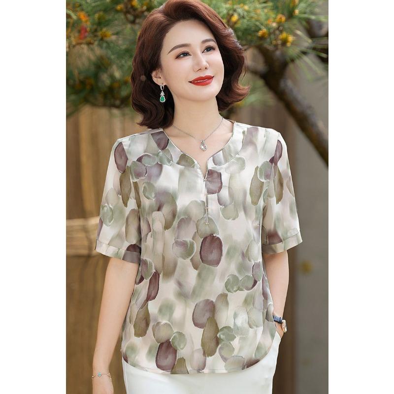 Летние тонкие повседневные топы-футболки для женщин, летние рубашки с коротким рукавом, подчеркивающие молодость XL зелёный