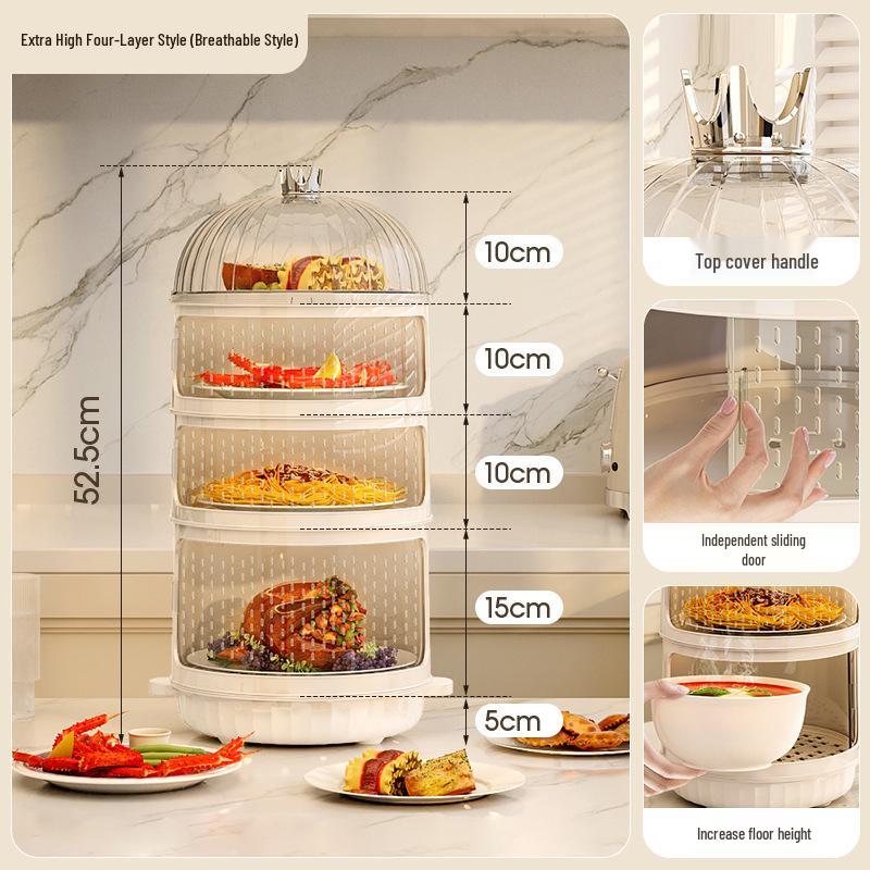 Multi-layer Transparent Food Cover for Dining Table Insulation