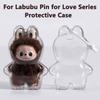 Transparent Shell For Labubu Mini Dustproof Protective Case for Labubu V4 The Monster Pin for Love Series Plush Doll Accessories