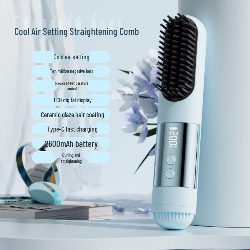 Cross-Border Ionic Hair Straightener Comb: Anti-Scald Design, Fast Heating & High Temperature