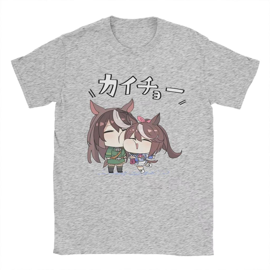 Uma Musume Pretty Derby Season 3 T-Shirts for Men Vintage 100% Cotton Tees Round Neck Short Sleeve T Shirts Gift Idea Clothes
