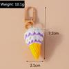 Cute Resin Ice Cream Keychain Simulated Food Key Ring Pendant for Women Girls Handbag Decor DIY Handmade Jewelry Gift