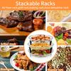 GCQ Air Fryer Rack, 3-Pack Stackable Round Dehydrator Racks for Oven & Air Fryer, 8x8x1.57 Inch, Food Grade Stainless Steel, Fits Inner Diameter