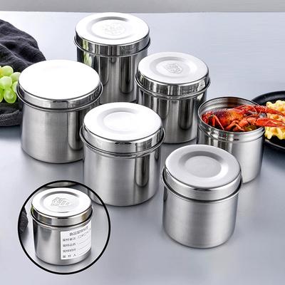 201 Stainless Steel Food Storage Sealed Tea Container Canteen Home Organizer Jar Sundries Box Kitchen Accessories