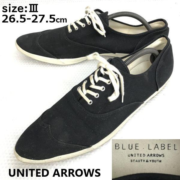 

UNITED ARROWS B&Y suede wingtip sneaker shoes size 3 26.5-27.5 black(USED)