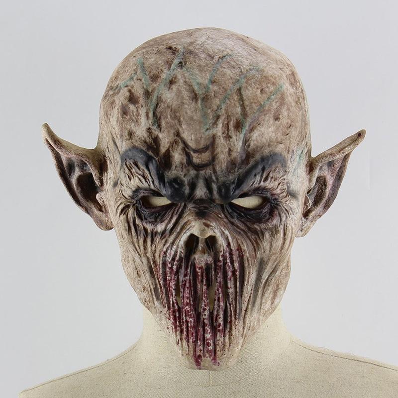 Halloween mouthless alien horror monster latex mask headgear party ball funny scary costume prop Mouthless mask