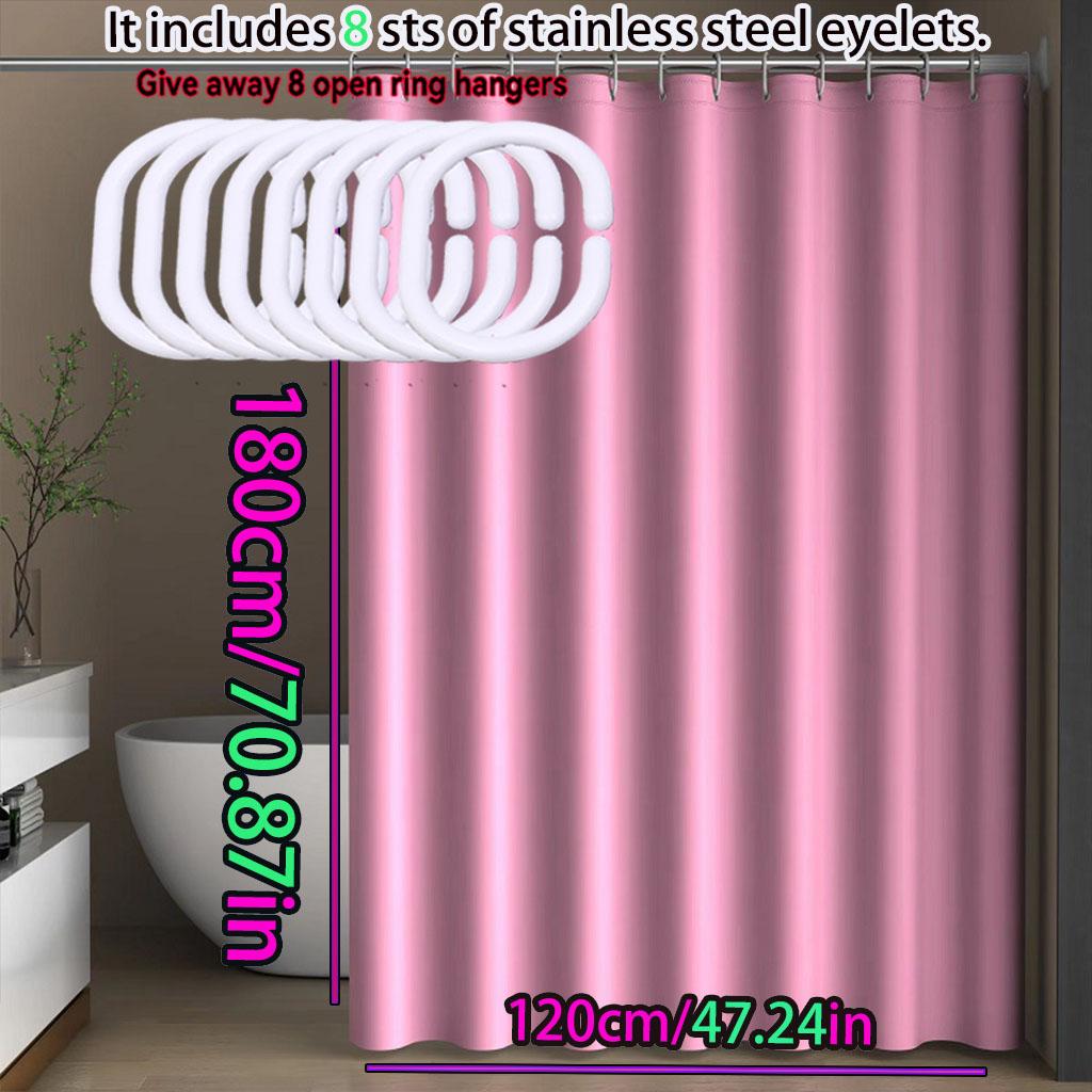 Romantic Pink Shower Curtain PVEA Waterproof Material Easy To Clean Simple Style Bathroom Curtain Home Hotel Universal