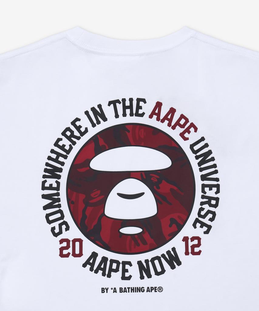 Eipeu Moonface Camo Back Logo Short Sleeve T-Shirt - White / Aaptem1842Xxqwhx