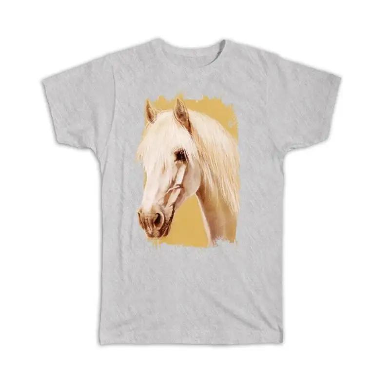 White Horse Face Classic Drawing Art Artistic Paint Farm Animal T Shirt