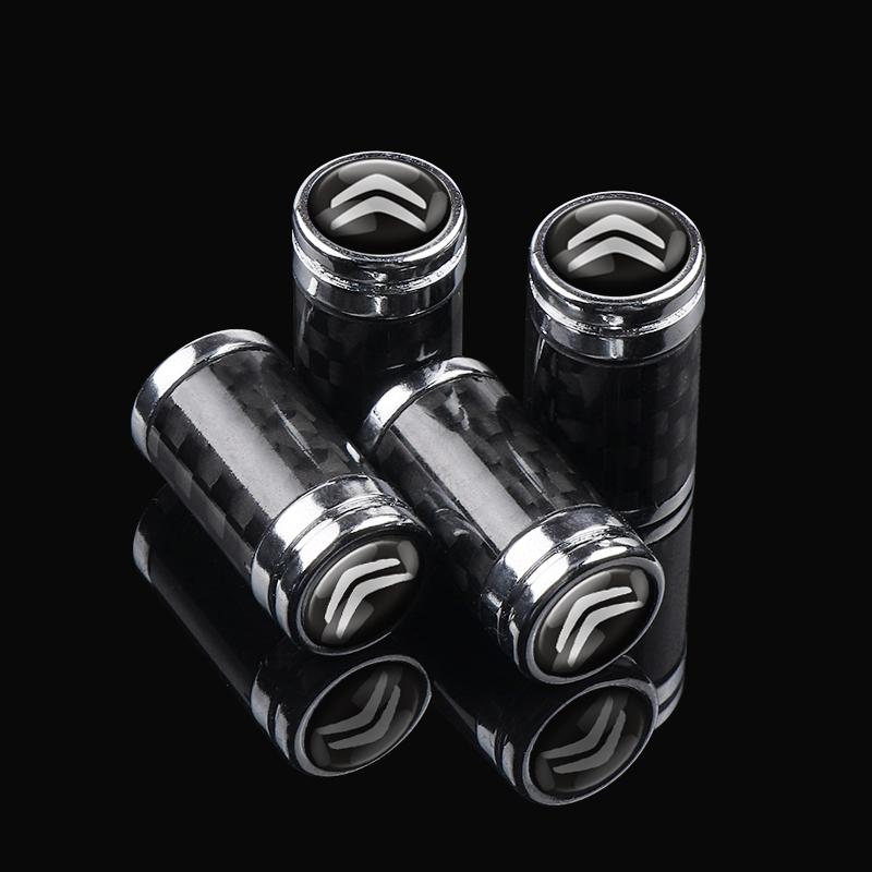 4Pcs Metal Alloy Car Tire Caps For Citroen C4 C3 C2 DS Celysee Picasso For Cars Motorcycles Bicycle Cover Dustproof Accessories