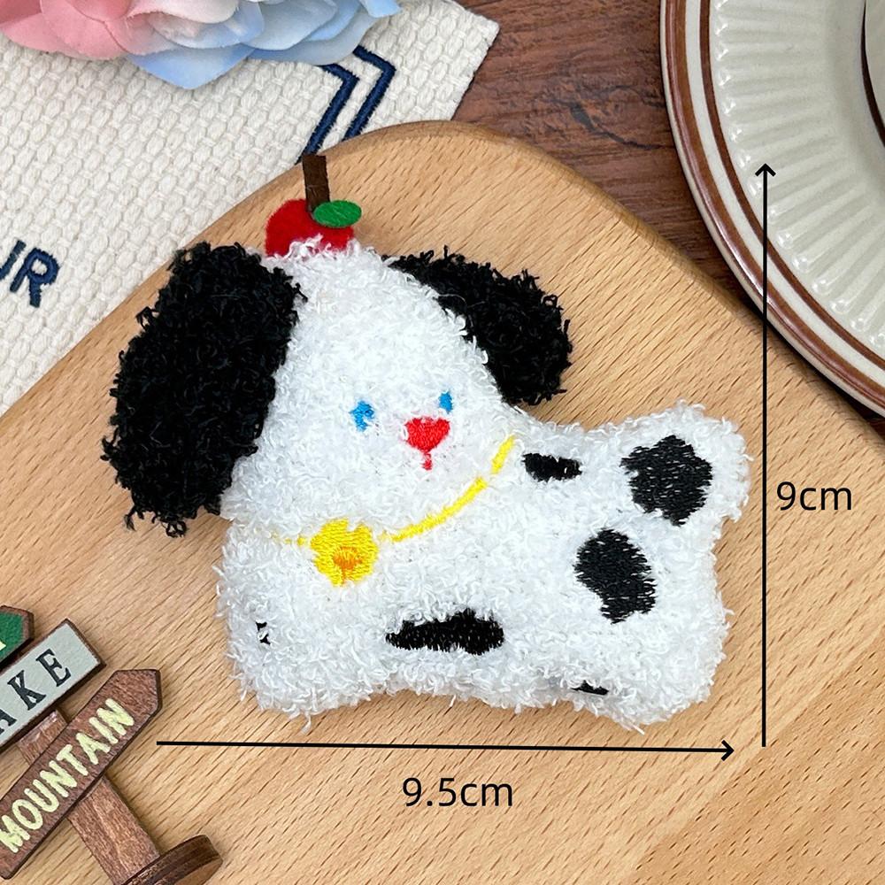 Cartoon Puppy Plush Doll Squeezing Keychain Student Children Cute Dog Brooch Pendant