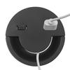 Desk Charger Organizer Phone Cord Holder Laptop And Charger Cord Organizer Desktop Accessories Round Smile Design For Home