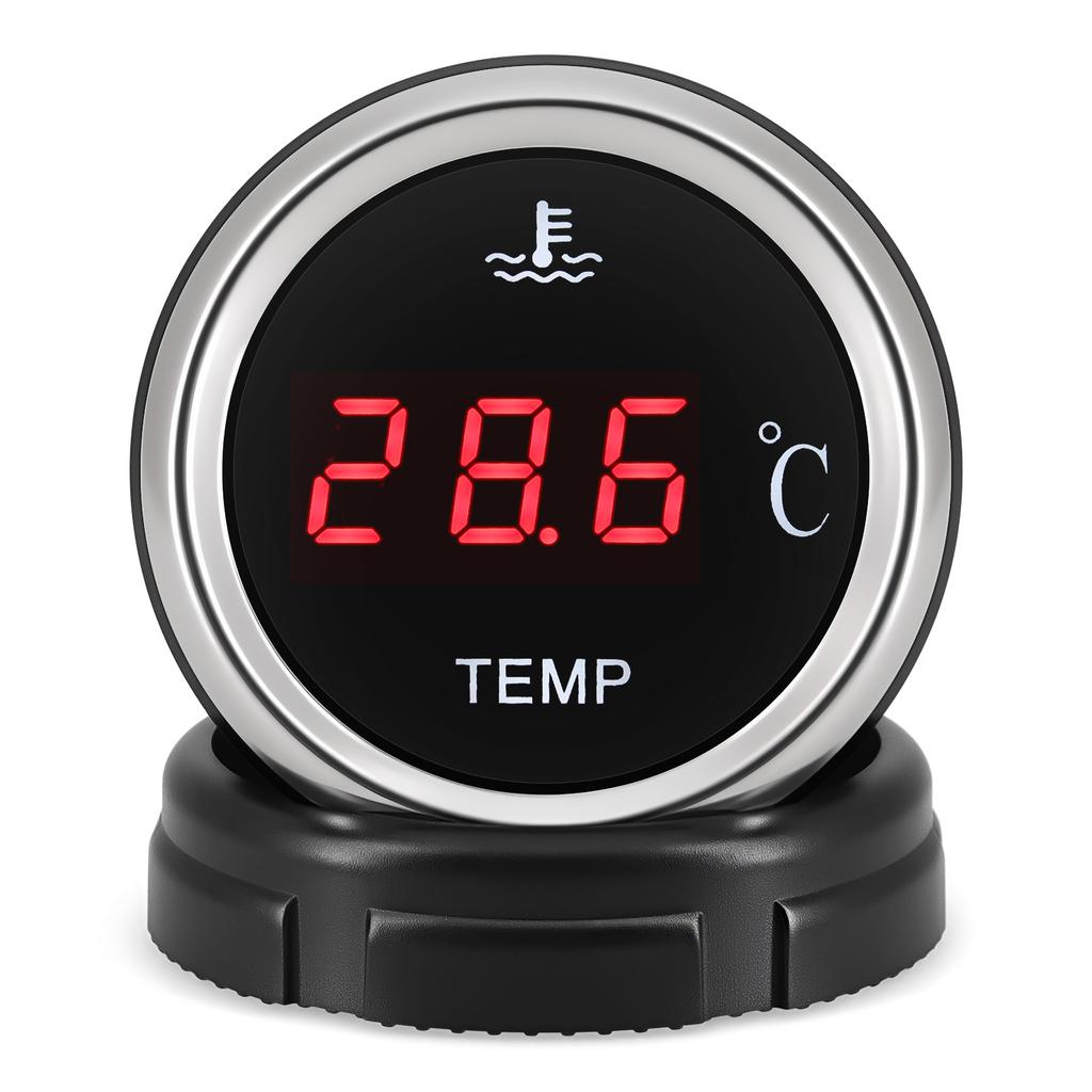 2'' 52mm Digital Led Water Temperature Gauge Meter +10mm 1/8NPT Temp Sensor Coolant Temperature Meter With Alarm Function
