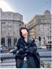 Korean Retro Women's Motorcycle Leather Jacket - Spring & Autumn Fashion, Hong Kong Style, Small Size
