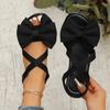 Fashion Women Anti-slip Trend Sandals 2025 New Summer Lightweight Sandals Fashion Beach Casual Slippers Outdoor Bow Tie Home Flat Shoes