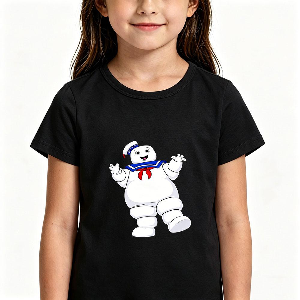 Ghostbusters Children's T-Shirt 100% Cotton Cartoon Print Tops 2-12Y Short Sleeve Kawaii Boys Girls Casual O-neck Toddler Summer