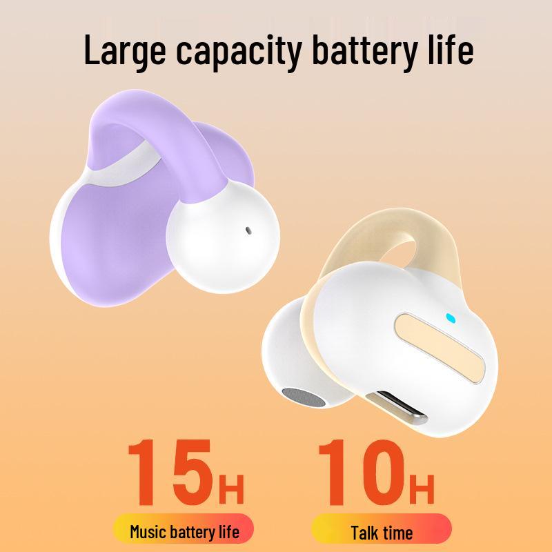 M-S8 Clip-On Bluetooth Earbud: Wireless, Painless Fit for Running and Business, Single Ear Stereo.