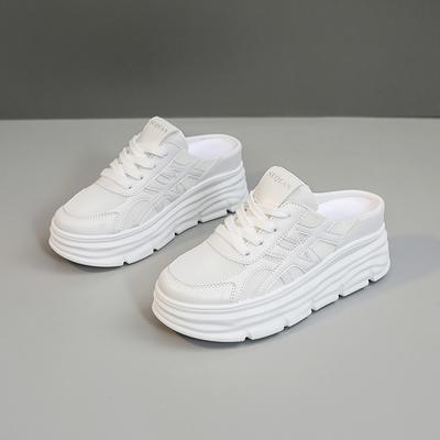 W Thick-soled Heightening Bag Head Board Shoes, New Breathable Mesh Casual Wear Casual Board In Summer