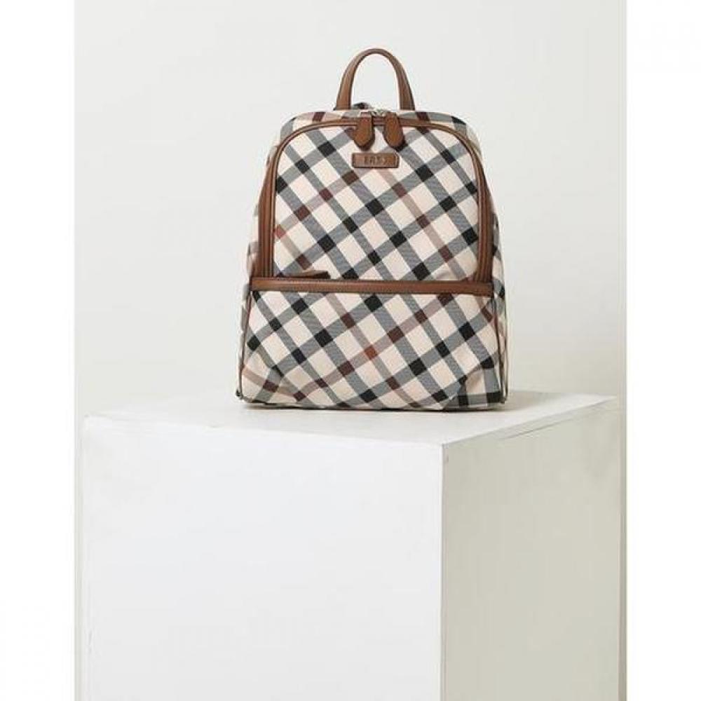 Daks Brown House Check Fabric Backpack Dcba0e635w2