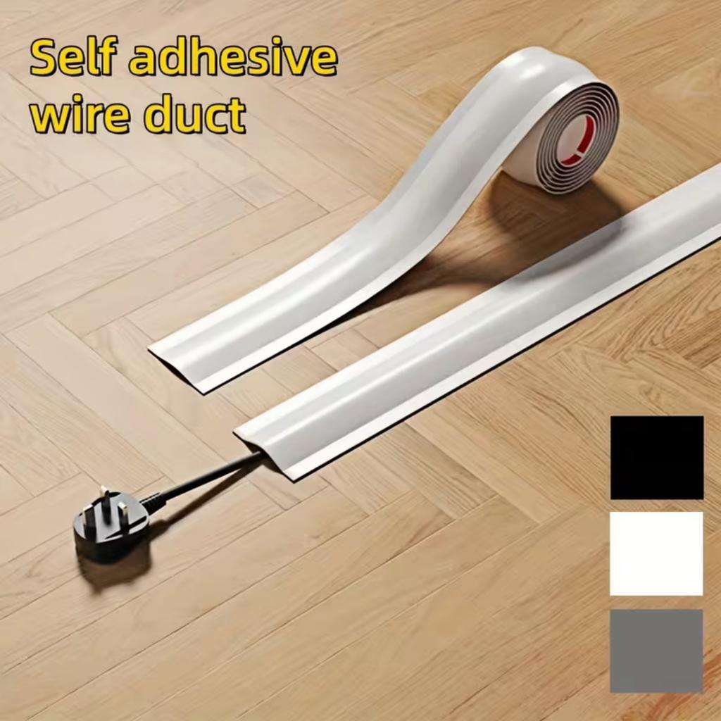 1PC 1m/3meters Soft Cord Cover Durable Flexible Wire Cover PVC Cable Management Floor Cable Cover Indoor