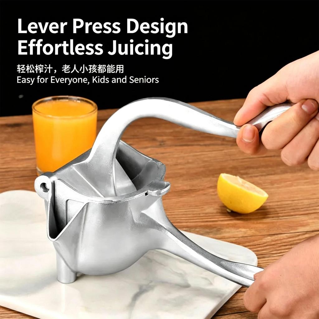 Manual Hand Fruit Juicer Press Aluminum Alloy Hand Squeezer Handheld Citrus Juice Extractor for Orange Lemon Pomegranate for Squeezer Home Kitchen Use