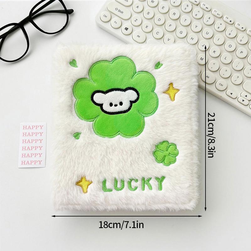 A6 Binder Lucky Plush Album Kpop Idol Photocard Holder Kawaii Plush Bindering Photocards Collect Books School Stationery