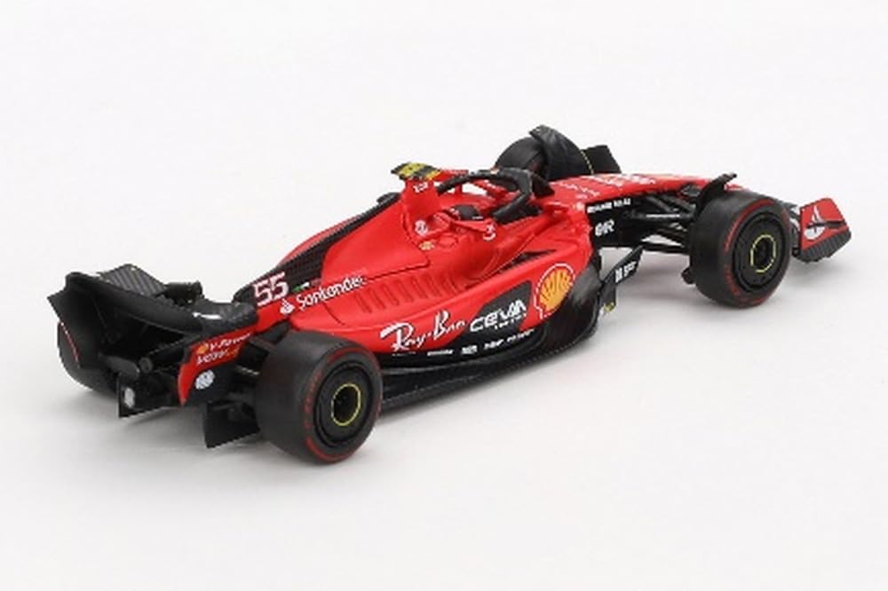 BBR Scale Ferrari SF23 2023 Bahrain Grand Prix Sainz Finished Model BBRFER64015 1/64 #55 C.