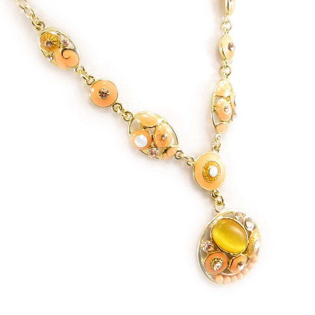 Les Trésors De Lily [C3754] - Collier Créateur 'Joyaux' Orange