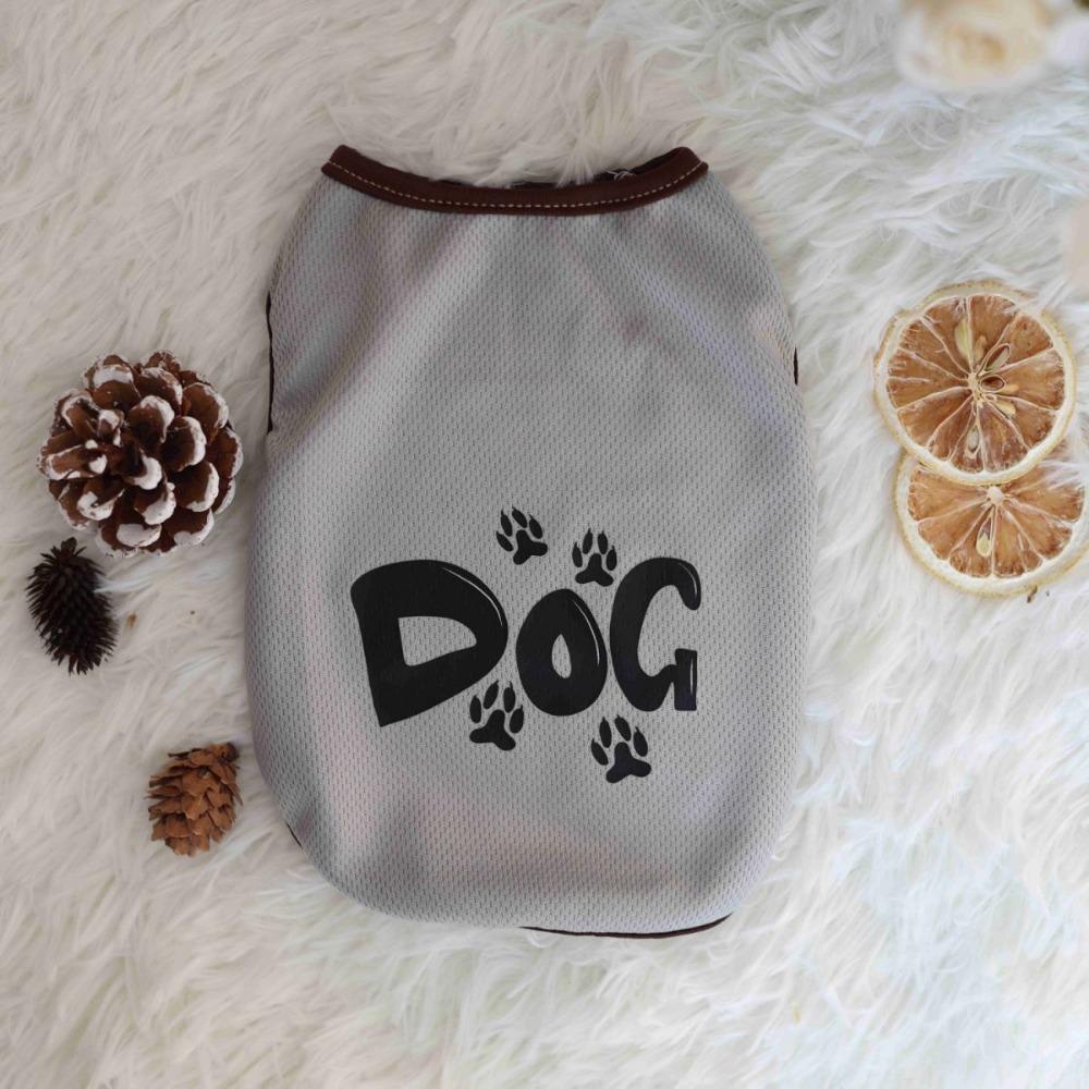 

Pet Spring/Summer Thin Sleeveless, Fashionable and Handsome, Non stick Wool Pullover Top, Bixiong English Printed Clothes 2XL