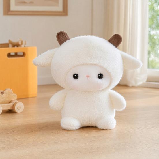 Peluche, Oreiller Câlin Forme Animal Dessin Animé avec Tissu Ultra Peluche Extensible, Peluche Lapin Cochon Coussin Décoratif