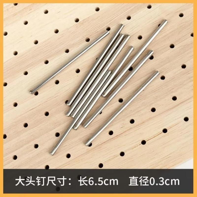 20*20CM DIY Crochet Blocking Boards Wooden Square Knitting Blocking Mat with Stainless Steel Rod Weave Accessory Knitting Board